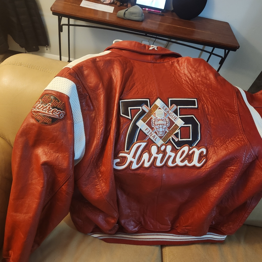 Avirex Leather Bomer Jacket